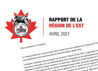 Rapport de la région de l’Est – Avril 2021