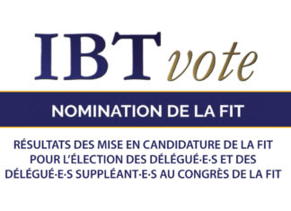 Communication des résultats de l’assemblée de nomination de la FIT